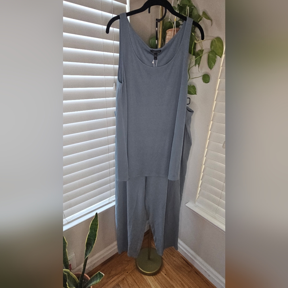 2 Piece Eileen Fisher Silk Pants and Top Set